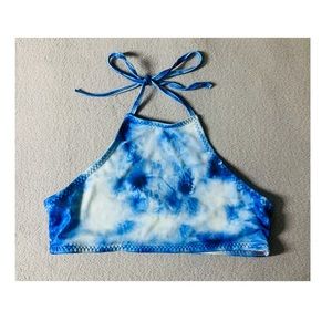 TIE DYE HALTER BIKINI TOP💙
